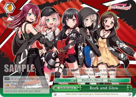 Image of Rock and Glow (SR) (BD/EN-W03-062S SR) - BanG Dream! Girls Band Party! MULTI LIVE