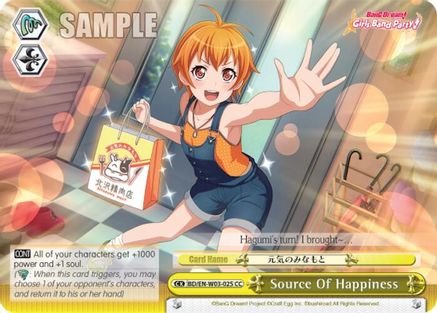 Image of Source of Happiness (BD/EN-W03-025CC) - BanG Dream! Girls Band Party! MULTI LIVE