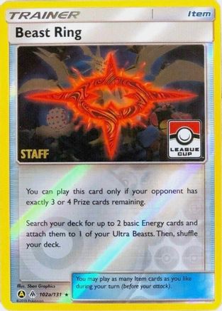 Image of Beast Ring 102a/131  - Reverse Holofoil League & Championship Cards - Promo