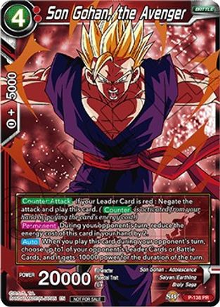 Image of Son Gohan, the Avenger (P-138) - Promotion Cards