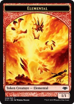 Image of Elemental (008) // Bear Double-Sided Token (MH1-8 // 11) - Modern Horizons