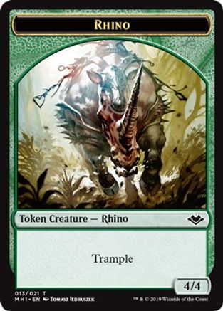 Image of Rhino // Spirit Double-Sided Token (MH1-13 // 15) - Modern Horizons