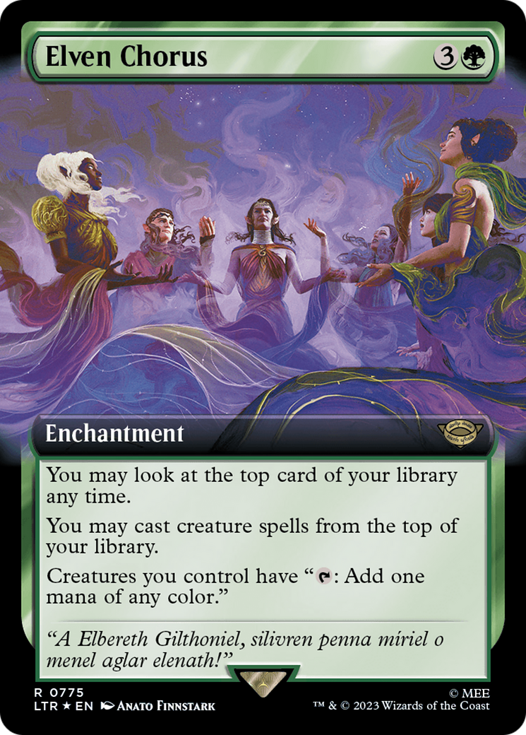 Image of Elven Chorus (Extended Art) (Surge Foil) (LTR-775) - The Lord of the Rings: Tales of Middle-earth: (Extended Art) Foil