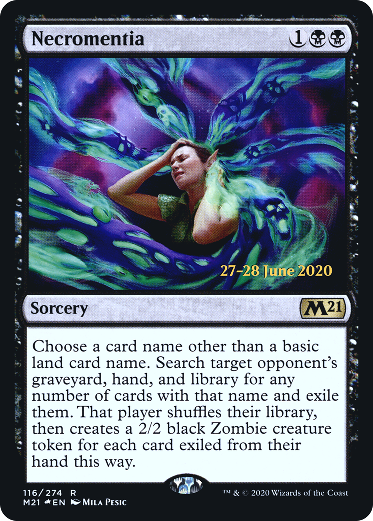 Image of Necromentia (PRE-116) - Core Set 2021 Promos Foil