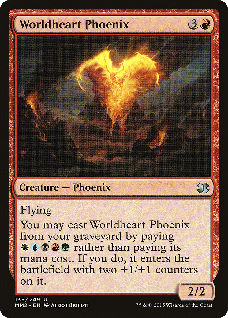 Image of Worldheart Phoenix (MM2-135) - Modern Masters 2015 Foil