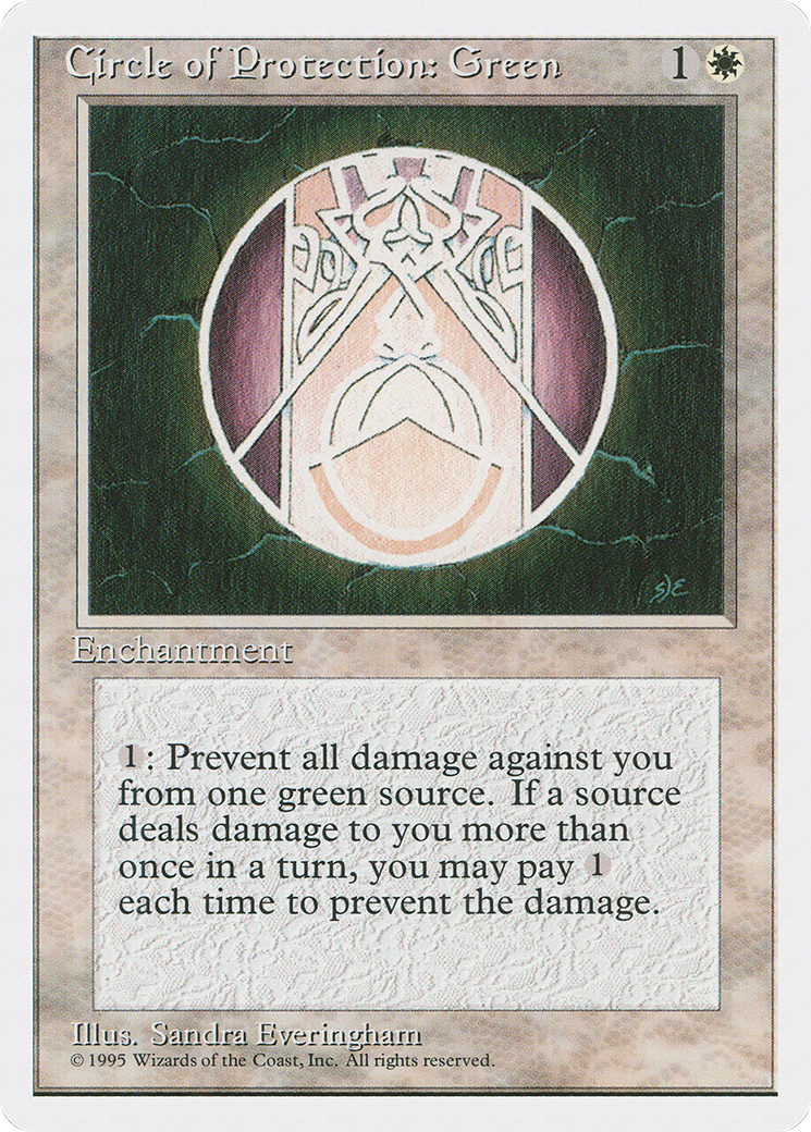 Image of Circle of Protection: Green (4ED-) - Fourth Edition