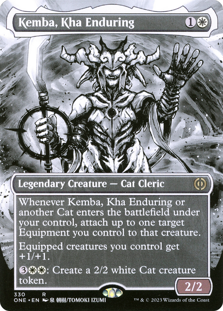 Image of Kemba, Kha Enduring (Borderless) (ONE-330) - Phyrexia: All Will Be One: (Showcase) (Borderless) Foil