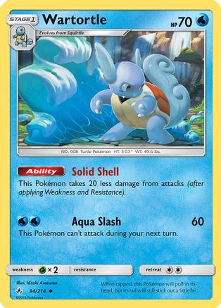 Image of Wartortle 034/214  - Holofoil Miscellaneous Cards & Products - Promo
