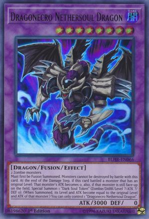 Image of Dragonecro Nethersoul Dragon (BLHR-EN066) - Battles of Legend: Hero's Revenge 1st Edition