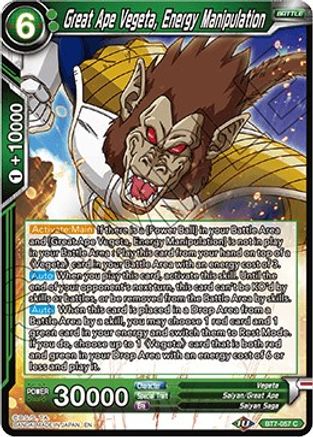 Image of Great Ape Vegeta, Energy Manipulation (BT7-057) - Assault of the Saiyans