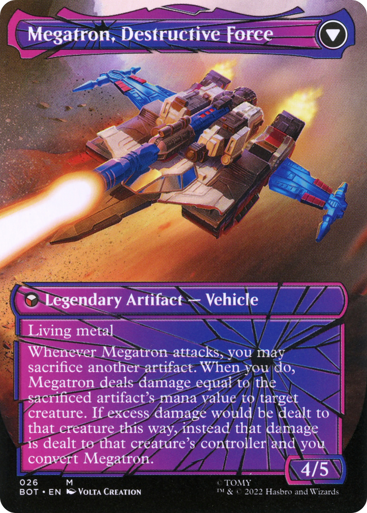 Image of Megatron, Tyrant (Shattered Glass) (BOT-026) - Transformers: (convertdfc, shatteredglass) (Borderless)