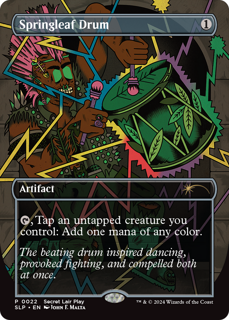 Image of Springleaf Drum (SLP-022) - Secret Lair Showdown (Borderless)