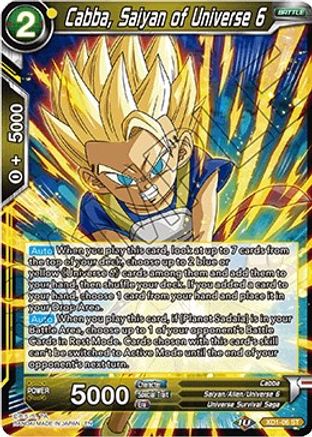 Image of Cabba, Saiyan of Universe 6 (XD1-06) - Assault of the Saiyans Foil