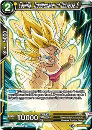 Image of Caulifla, Troublemaker of Universe 6 (XD1-07) - Assault of the Saiyans Foil