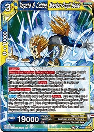 Image of Vegeta & Cabba, Master-Pupil Bond (XD1-08) - Assault of the Saiyans Foil
