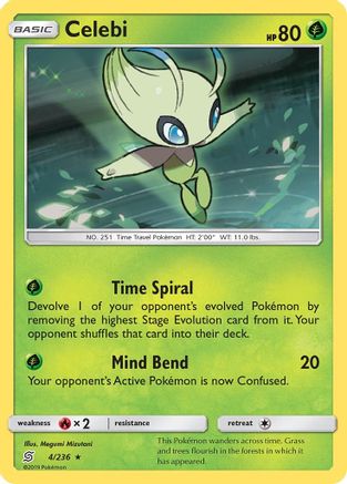 Image of Celebi 004/236  - Holofoil SM  Unified Minds - Holo Rare