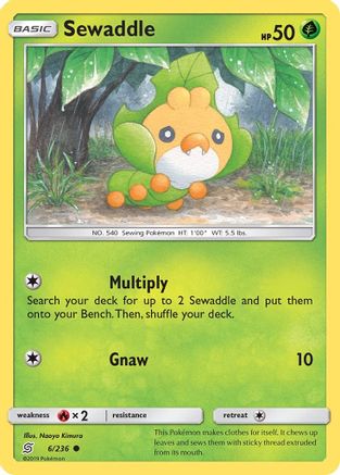 Image of Sewaddle (6) 006/236  SM  Unified Minds - Common