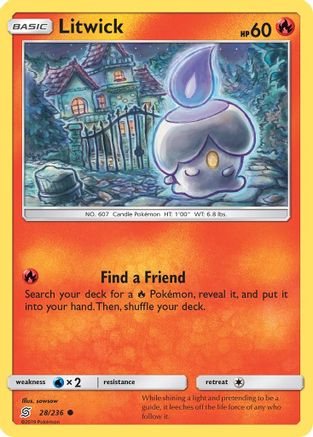 Image of Litwick (28) 028/236  SM  Unified Minds - Common
