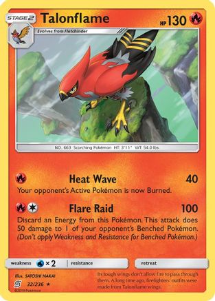 Image of Talonflame 032  SM  Unified Minds - Rare