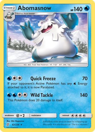 Image of Abomasnow 042  SM  Unified Minds - Rare