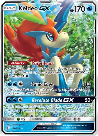 Image of Keldeo GX 047/236  - Holofoil SM  Unified Minds - Ultra Rare
