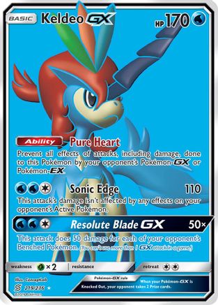 Image of Keldeo GX (Full Art) 219  - Holofoil SM  Unified Minds - Ultra Rare