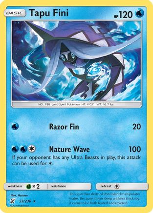 Image of Tapu Fini 053/236  SM  Unified Minds - Rare