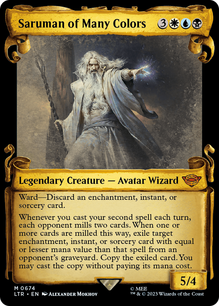 Image of Saruman of Many Colors (Showcase Scrolls) (LTR-674) - The Lord of the Rings: Tales of Middle-earth: (Showcase) Foil
