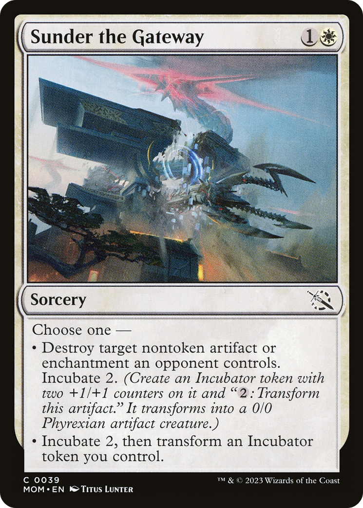 Image of Sunder the Gateway (MOM-039) - March of the Machine Foil