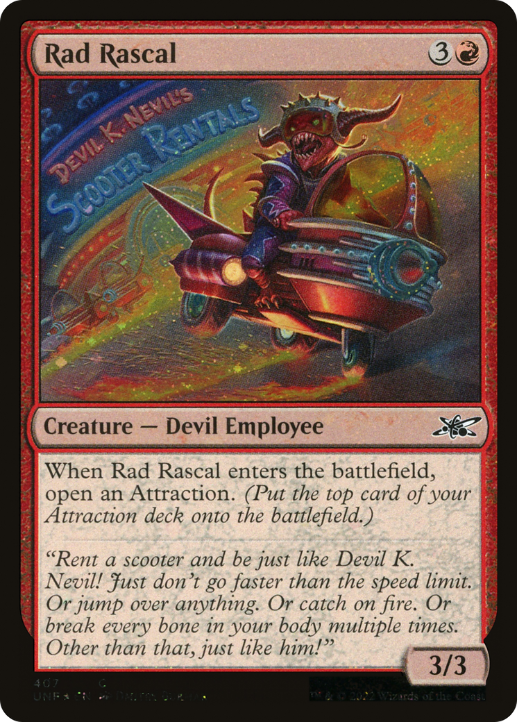 Image of Rad Rascal (Galaxy Foil) (UNF-407) - Unfinity Foil