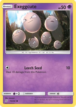 Image of Exeggcute 073/236  - Reverse Holofoil SM  Unified Minds - Common