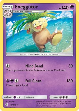 Image of Exeggutor 074  - Reverse Holofoil SM  Unified Minds - Rare