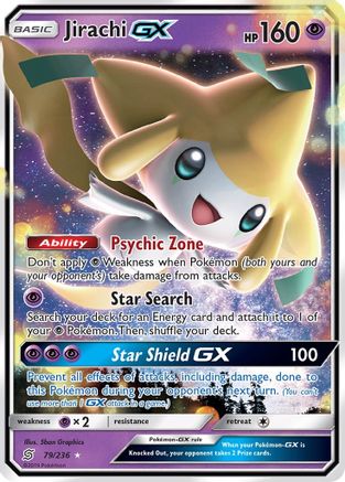 Image of Jirachi GX 079/236  - Holofoil SM  Unified Minds - Ultra Rare