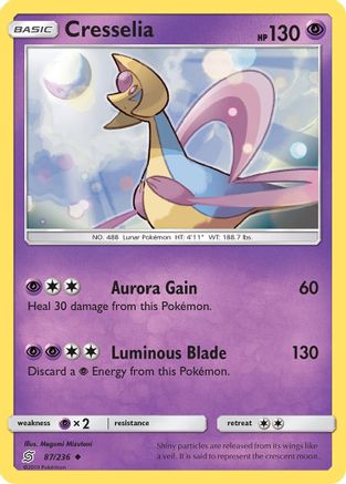 Image of Cresselia 087/236  - Reverse Holofoil SM  Unified Minds - Uncommon