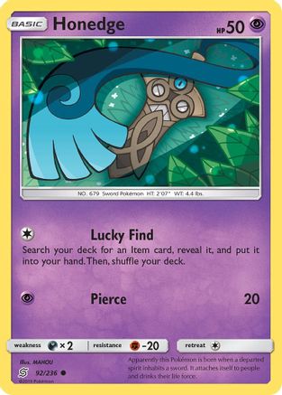 Image of Honedge (92) 092/236  SM  Unified Minds - Common