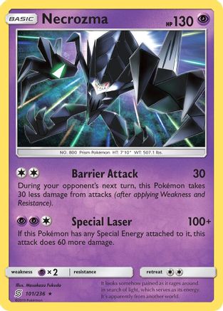 Image of Necrozma 101/236  - Reverse Holofoil SM  Unified Minds - Rare