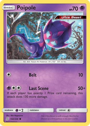 Image of Poipole 102/236  - Reverse Holofoil SM  Unified Minds - Common