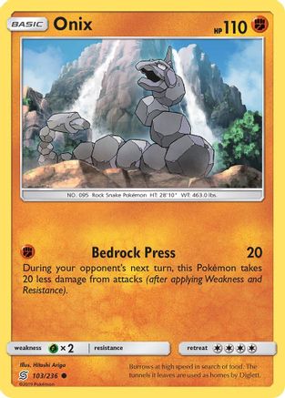 Image of Onix 103/236  - Reverse Holofoil SM  Unified Minds - Common