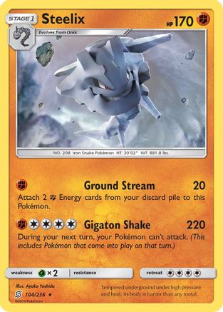 Image of Steelix 104/236  SM  Unified Minds - Rare