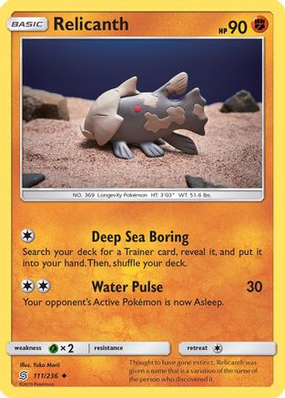Image of Relicanth 111/236  SM  Unified Minds - Uncommon