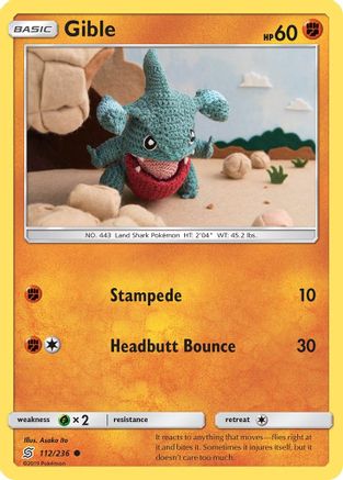 Image of Gible 112/236  SM  Unified Minds - Common