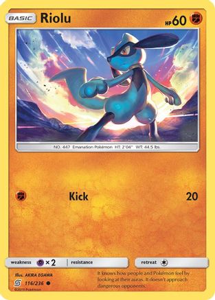 Image of Riolu (116) 116/236  SM  Unified Minds - Common