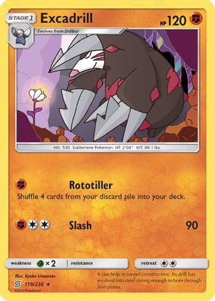 Image of Excadrill 119  SM  Unified Minds - Rare