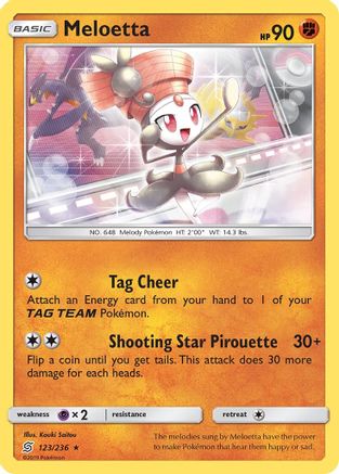Image of Meloetta 123/236  SM  Unified Minds - Rare