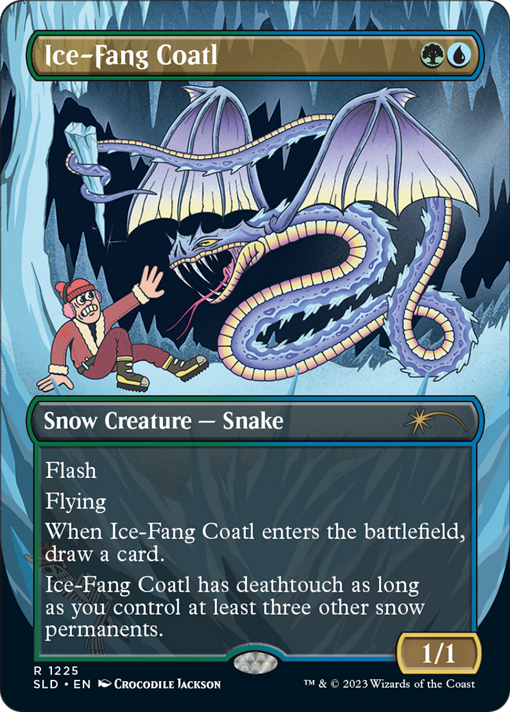 Image of Ice-Fang Coatl (SLD-1225) - Secret Lair Drop (Borderless) Foil