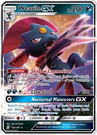 Image of Weavile GX 132/236  - Holofoil SM  Unified Minds - Ultra Rare