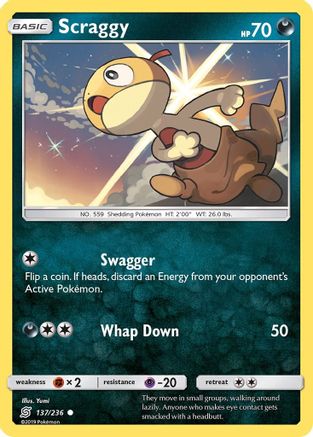 Image of Scraggy 137/236  SM  Unified Minds - Common