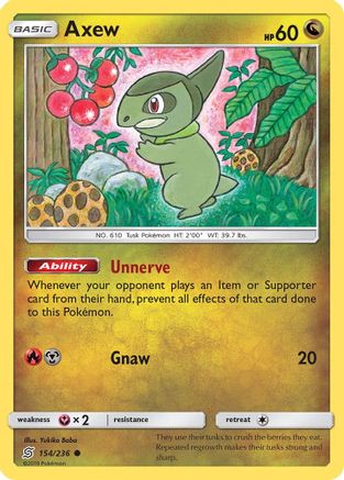 Image of Axew 154/236  SM  Unified Minds - Common