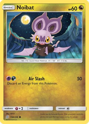Image of Noibat 158/236  - Reverse Holofoil SM  Unified Minds - Common