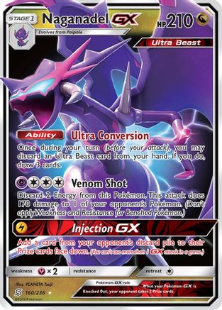 Image of Naganadel GX 160/236  - Holofoil SM  Unified Minds - Ultra Rare